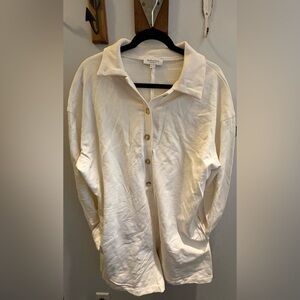 White Button-Up Romper